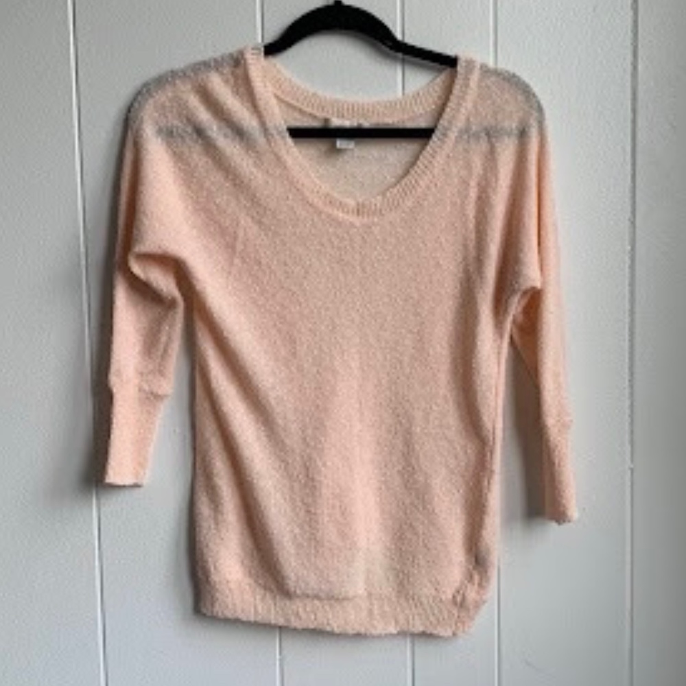 Love By Design Peach Colored Pullover Sweater